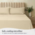 LuxClub 4 PC Full Size Sheet Set Deep Pockets 16" Wrinkle Free Cooling Sheets Machine Washable Hotel Bedding Silky Soft - Cream Full...