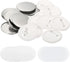 PATIKIL 2.26inch Button Parts, Blank Button Making Supplies,50Pcs Round Badge Parts DIY Pin Maker Kit for Button Maker Machine with Metal Cover Pl...