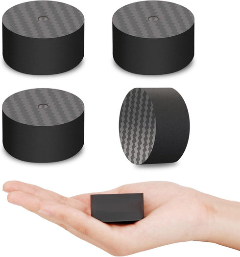 Monosaudio Carbon Fiber Speaker Spike Floor Protectors Speaker Isolation Feet 40x20mm Speaker Spike Floor Protectors Pad Stand for Audio,Speakers,...