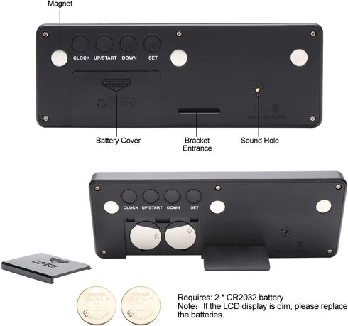 A AIMILAR Digital Countdown Days Timer - AY4053-Black Upgraded Big 999 Days Count Down Clock for Vacation Retirement Wedding...