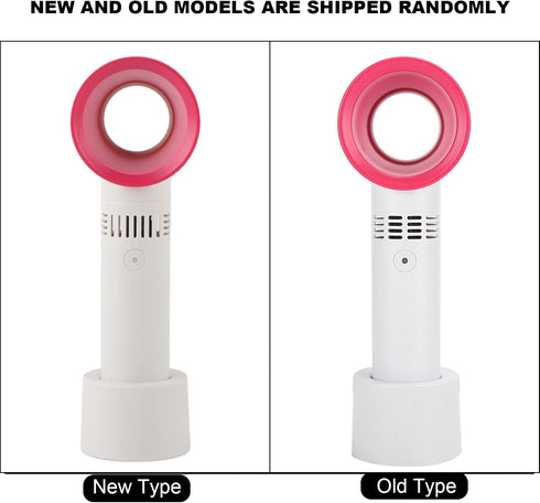 Portable Handheld Fan, Portable Mini USB Rechargeable Bladeless Fan, Three Adjustment Speeds, 360° All Around Air Suction, Handy Cooler for Home O...