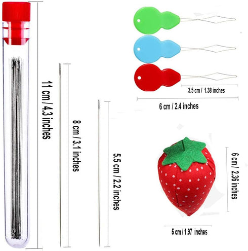 40 PCS Beading Needles, Seed Beads Needles Extra Fine Thin Beading Embroidery Needles Long Straight Beading Thread Needles for Bracelets Jewelry M...