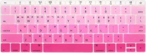 HRH Korean Language Silicone Keyboard Cover Skin for MacBook Pro 13" A1708 A1988 No Touch Bar (2018 2017 2016)&12" A1534 with Retina Display(2015)...