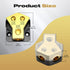 Distribution Block Car Audio, 2 Way Power Distribution Block 0/2/4 Gauge in 4/8/10 Gauge Out Amp Power Distribution Block Car Audio Splitter for V...