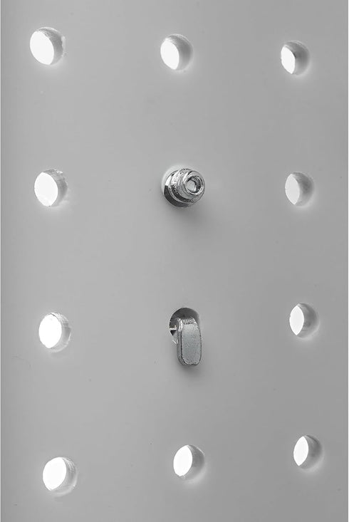 Triton Products Spring Clip Pegboard Hook - 1 1/8", Pack of 10, Chromate Dipped Steel Durahook for 1/8" and 1/4" Pegboards and Duraboards...