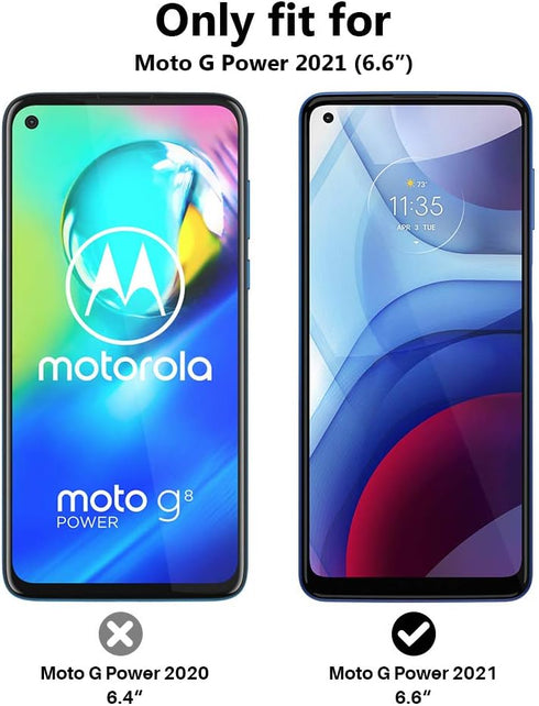 TOCOL 6 Pack Compatible with Moto G Power 2021 (Not for Moto G Power 2020) - 3 Pack Tempered Glass Screen Protector and 3 Pack Camera Lens Protect...
