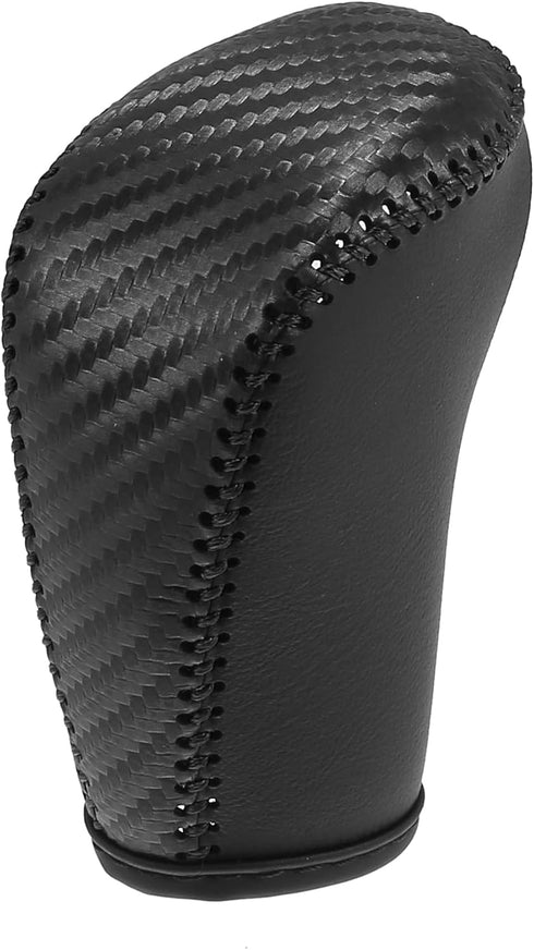 X AUTOHAUX Car Faux Leather Carbon Fiber Black Gear Shift Knob Cover for Nissan Altima 2019-2021 Sentra 2020-2021 Kicks 2018-2021 Versa 2020-2021 ...