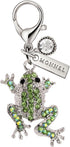 Monnel MC43 Green Crystal Frog Animal Lobster Clasp Charms Pendants with Pouch Bag For Christmas Gifts (1 piece)...