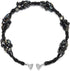 COOLSTEELANDBEYOND Black Crystal Beaded Choker Necklace, Twisted Multi-Strand Design, Statement Necklace Choker Collar...