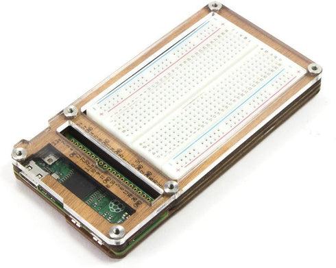 Zebra Zero Plus for Raspberry Pi Zero & Zero Wireless - Wood Includes Breadboard...