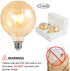 LED Bulbs 60 Watt Equivalent, 2 Pack 6W G125 LED Globe Bulbs, Antique Vintage Light Bulbs Amber, E26 LED Edison Light Bulb, 2700K 800LM Warm White...