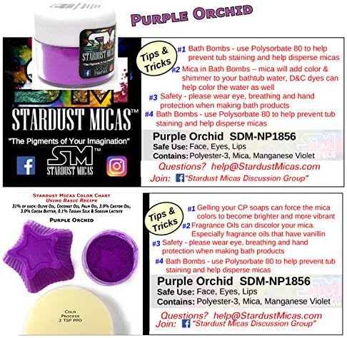 Stardust Micas Pigment Powder Cosmetic Grade Colorant for Makeup, Soap Making, Epoxy Resin, DIY Crafting Projects, Bright True Colors Stable Mica ...