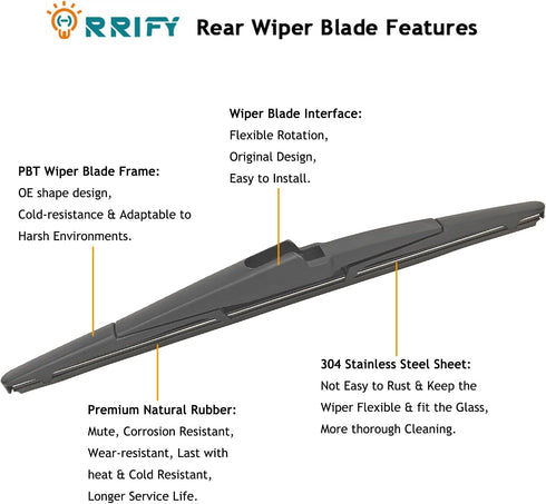 Rear Windshield Wiper Blade Arm Set for Kia Sorento 2015-2020 Rear Windsheild Back Wiper Arm and wiper Blade with Cover Assembly...