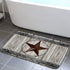 JAWO Rustic Barn Star Bathroom Rug, Non Slip Bath Mat with Design Retro Western Texas Star on Grey Wooden Grain Bathroom Accessories Shower Mat Ki...