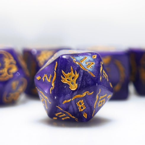 dice Set for Dungeon and Dragons D&D MTG 7-Die RPG Polyhedral Dice?D20 D12 D10 D8 D6 D4 D% (Purple)...