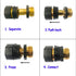 HQMPC Garden Hose Connector Garden Hose Quick Connector Male and Female 3/4" GHT 6 SETS …...