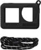 Osmo Action 3/4 Silicone Case Lanyard for DJI Action 4 Camera Accessories with Neck Strap, Waterproof Silicone Protective Case for Insta360 GO 3 C...