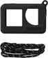 Osmo Action 3/4 Silicone Case Lanyard for DJI Action 4 Camera Accessories with Neck Strap, Waterproof Silicone Protective Case for Insta360 GO 3 C...