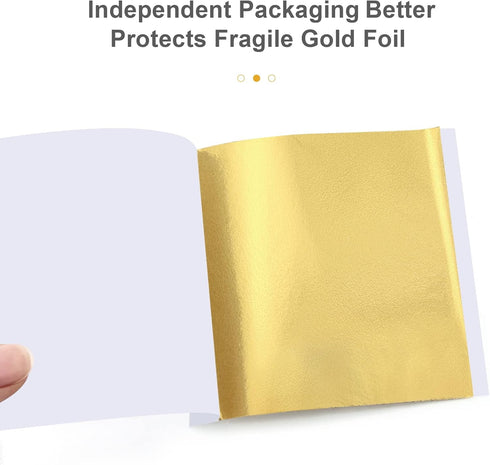 200pcs BUBIMON Imitation Rose Silver Gold Leaf Sheets Gold Foils Sheets Nail Foil for Paint, Resin, Nails, Jewelry, Slime, Arts, Gilding Crafting,...