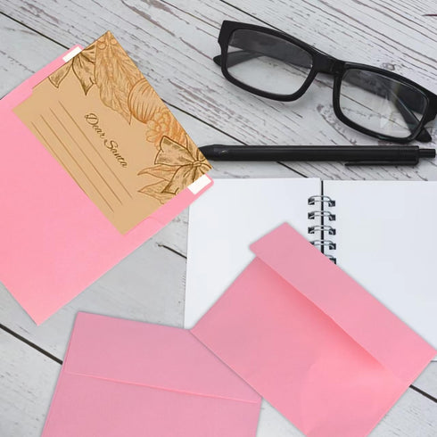 A7 Pink Envelopes, 50 Packs 5x7 self seal Envelopes for Invitations, Greeting Cards, Mailings, Printable Invite Envelope, Wedding, Party, Photos, ...