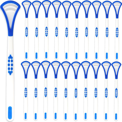 40PCS Tongue Scraper for Adults, Tongue Scraper Cleaner, Blue Tongue Cleaner, Oral Care Scrapers Kits Plastic Tongue Brush for Reducing Bad Breath...