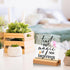 Inspirational Office Home Desk Decor,Trust the Magic of New Beginnings Motivational Sign Acrylic Plaque With Wooden Stand Sign Home Tabletop Offic...