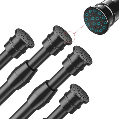 AIZESI Spring Tension Curtain Rods Short Tension Rod (Black, 28" to 41"-4Pcs)...