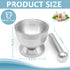 Stainless Steel Mortar and Pestle Set, Spices Grinder Pill Crusher with Silicone Protective Lid - Heavy Duty Mortar Pestle for Molcajete Herb Bowl...