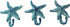 Starfish Cast Iron Wall Hooks Antique Blue - Set of 3 for Coats, Aprons, Hats, Towels, Pot Holders, More...
