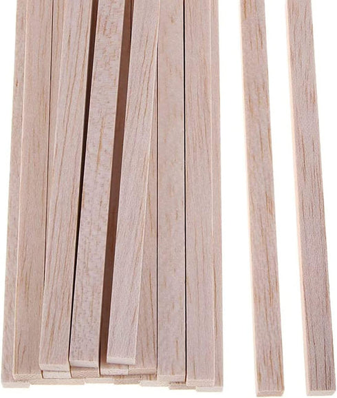 Balsa Wood Sticks 1/4 Inch Square Dowels Strips 12" Long - Pack of 30 by Craftiff...