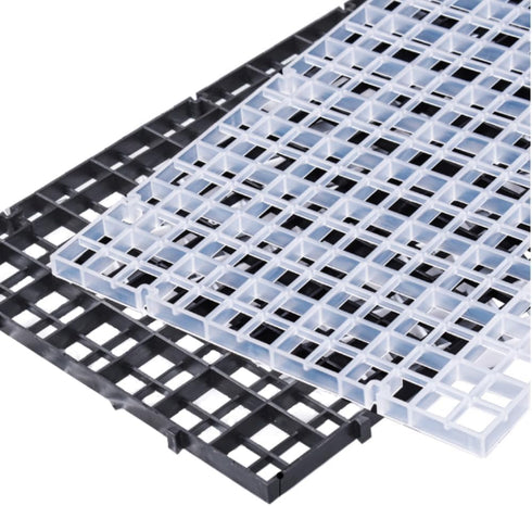 8PCS Fish Tank Dividers Lid, Aquarium Grid Bottom Isolation Tray Board, Plastic Egg Crate...