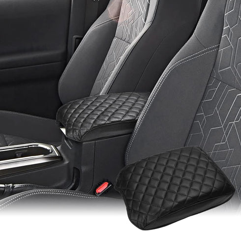 INTGET Center Console Cover for 2020 2021 2022 2023 Toyota Tacoma Accessories 2019 2018 2017 2016 Leather Middle Armrest Cover Seat Protector Elbo...