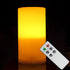 1 Waterproof Outdoor Flameless LED Pillar Candle with Remote Battery Operated Flickering Plastic Electric Decorative Light Set for Home Décor Gard...