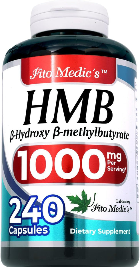 FITO MEDIC'S Lab | hmb |240 Capsules |1000 mg| hmb supplement | hmb free acid| beta-hydroxybutyrate | concentrate extract | Ultra high Absorption....
