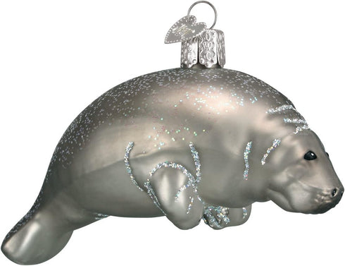 Old World Christmas Manatee Glass Blown Ornament for Christmas Tree...