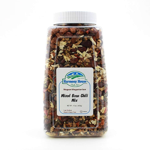 Harmony House Foods Soup Mix, Mixed Bean Chili, 15 Ounce Quart Size Jar...