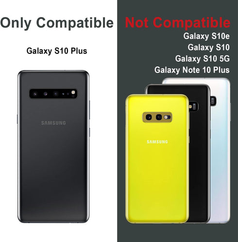 TORU CX PRO Case for Galaxy S10 Plus, with Card Holder | Slim Protective Cover with Hidden Credit Cards Wallet Flip Slot Compartment Kickstand | I...