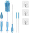 Portable Bottle Brush Set - Baby Bottle Cleaner Kit with Silicone Brush, Nipple Brush, Straw Brush, Bottle Cleaning Tool for Home and Travel...