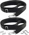 2 Pack Bimini Boat Top Straps, Heavy Duty Adjustable Straps with Hooks 28"~60" Awning Marine Webbing Boat Canopy Straps w/ 2 Stainless Steel Pad E...
