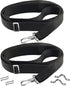 2 Pack Bimini Boat Top Straps, Heavy Duty Adjustable Straps with Hooks 28"~60" Awning Marine Webbing Boat Canopy Straps w/ 2 Stainless Steel Pad E...
