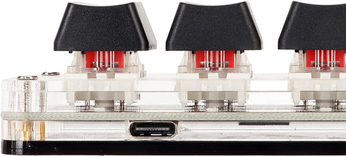 VBESTLIFE Customized Knobs Red Switch Macro Keyboard Plug and Play USB Keypad, Improve Work Efficiency (4 Keys)...