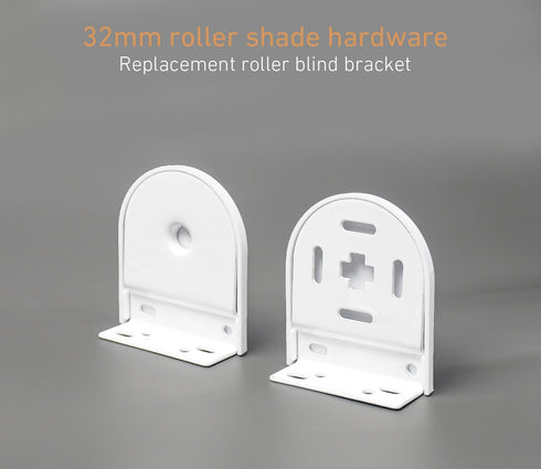 Rollerhouse 32mm Roller Blind Repair Kit, Mount Window Shade Brackets, Curtain Roller Blind Accessories for Electric Blinds with 1 1/4" Tube, 1 Pa...