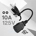 TNP AC Power Cable Computer Monitor Cord 6 Feet 10a 125v 3 Prong TV Plug-in Cord NEMA 5-15P to IEC 320 C13 Replacement Wire for Dell AOC Asus Leno...