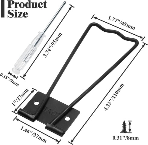 5 Pcs Easel Back, 4.39” Iron Picture Frame Easel Back, Photo Frame Easel Back Stand with Screws & Screwdriver (Black)...