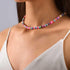 Heishi Surfer Choker Rainbow Beaded Choker Necklace Boho Disc Vinyl Necklaces Puka Personalized Beach Summer Collar Jewelry for Women...