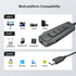 Inwa Aux to USB External Sound Card, Simultaneous Phone Discord Chat & Gaming Sound in Wired Headphone, USB to 3.5mm Jack Audio Adapter, 7.1 Surro...