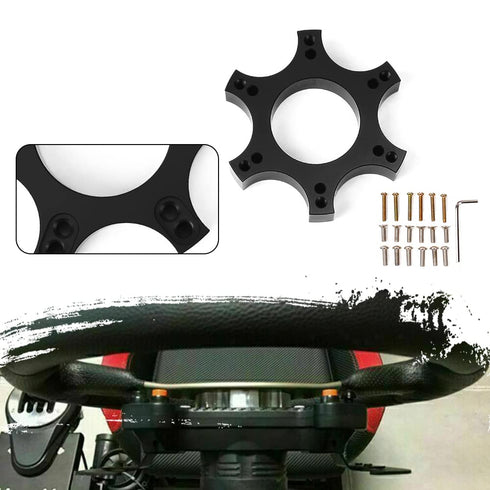 RASTP Aluminium 70mm Steering Wheel Adapter Plate Fit for Thrustmaster T300RS with 13 14 Inch Steering Wheel-Black...