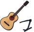 Dselvgvu Wooden Miniature Guitar with Stand and Case Mini Musical Instrument Miniature Dollhouse Model Home Decoration (6.51"x2.28"x0.89")...