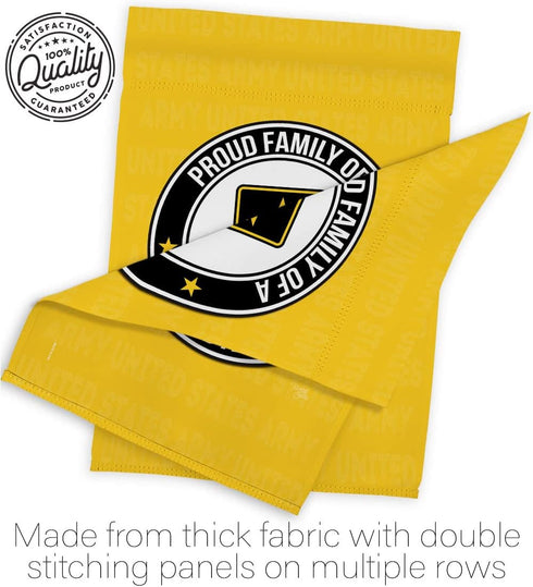 Breeze Decor Proud Family Soldier Garden Flag Armed Forces Army Rangers United State American Military Veteran Retire Official House Decoration Ba...