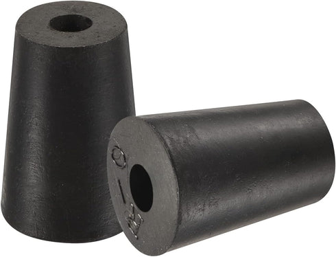 MECCANIXITY Rubber Tapered Plug 13mm to 17mm with Hole Test Tubes Bungs Stopper Black for Lab Home 5 Pieces...